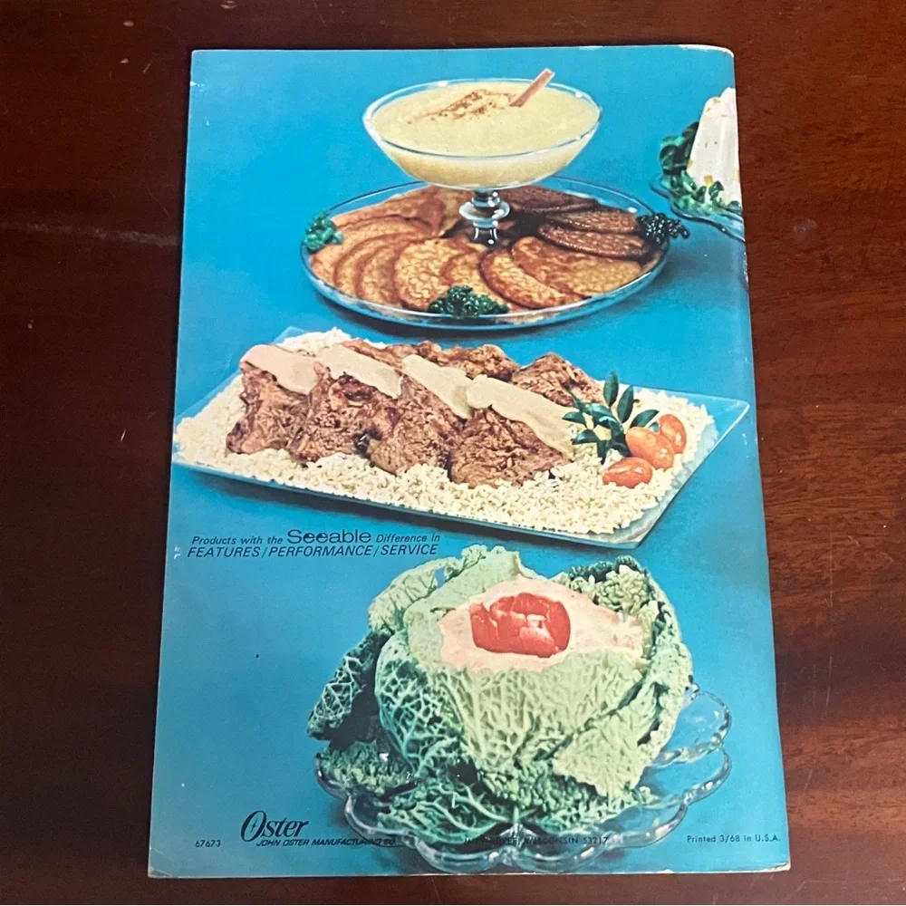 Vintage 1968 Spin Cookery Osterizer Recipes Cookbook Blender 8-Speed